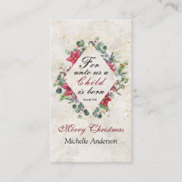 Isaiah 9:6 För att komma till oss föds ett barn, j Visitkort