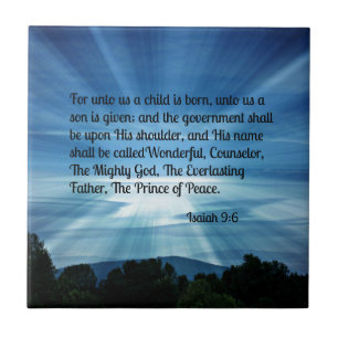 Isaiah 9:6 För oss är ett barn fött... Kakelplatta