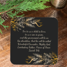 Isaiah 9:6 för oss är ett barn fött till bibeln ju