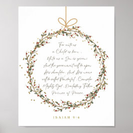 Isaiah 9:6 För Unto USA är ett barn på fötter Poster