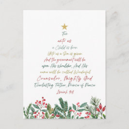 Isaiah 9:6 För Unto USA är ett barn på fötter Vykort