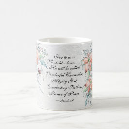 Isaiah 9:6 Han kommer att kallas Wonderful...jul Kaffemugg