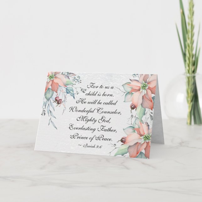 Isaiah 9:6 Han kommer att kallas Wonderful...jul Kort (Framsida)