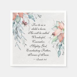 Isaiah 9:6 Han kommer att kallas Wonderful...jul Pappersservett
