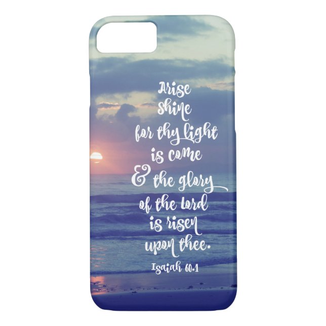 Isaiah Bible Verse med Sunrise Case-Mate iPhone Skal (Baksida)