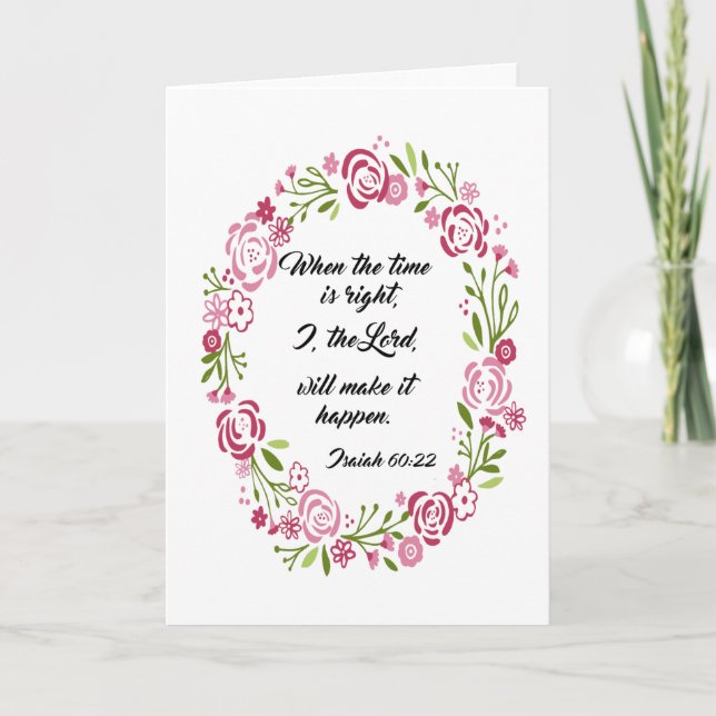 Isaiah för Scripture för rokran blom- 60:22 Helgkort (Framsida)