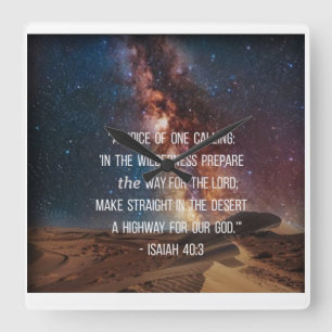 Isaiah Scripture Verse Clock Fyrkantig Klocka