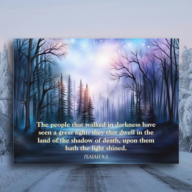 Isaiah Verse Rustic Woodland Christian jul Helg Vykort (Skapare uppladdad)