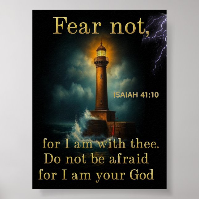 ISAIH 41:10 Skrift Poster (Framsidan)