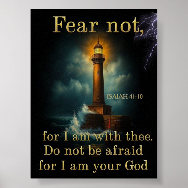 ISAIH 41:10 Skrift Poster (Framsidan)