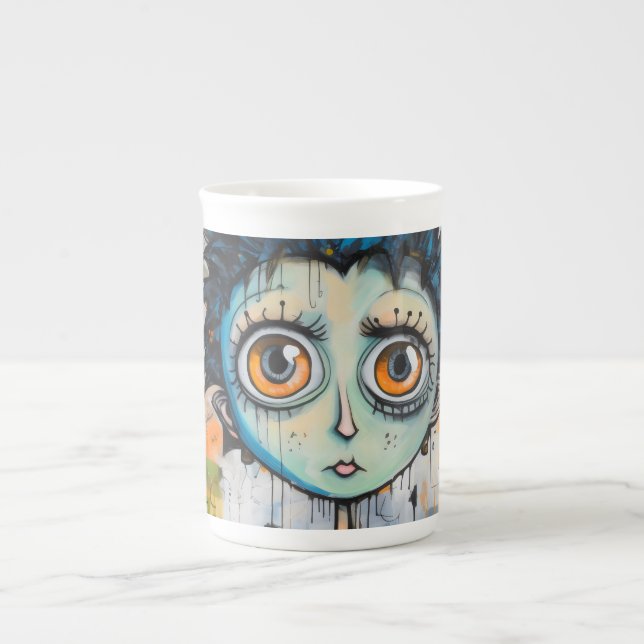 Isak Inkwell måndag morgon stollig Benporslin Mugg (Framsidan)