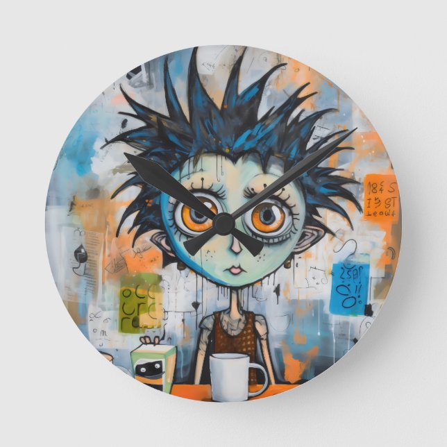 Isak Inkwell måndag morgon stollig Rund Klocka (Framsida)