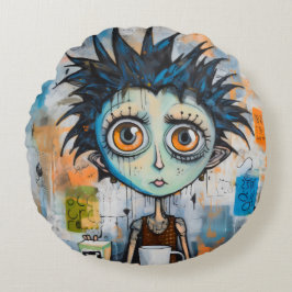 Isak Inkwell måndag morgon stollig Rund Kudde