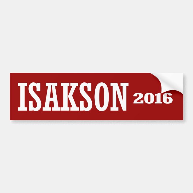 Isakson - Johnny Isakson 2016 Bildekal (Framsidan)