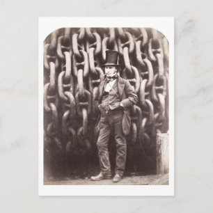 Isambard Kingdom Brunel, som står framför Vykort
