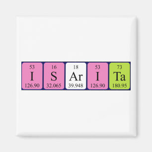 Isarita Periodisk bord namn magnet