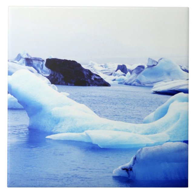 Isberg i Jokulsarlon lagunen Kakelplatta (Framsidan)