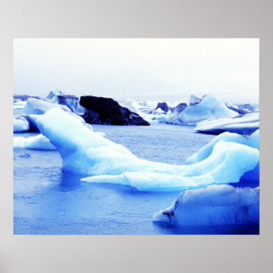 Isberg i Jokulsarlon-lagunen Poster