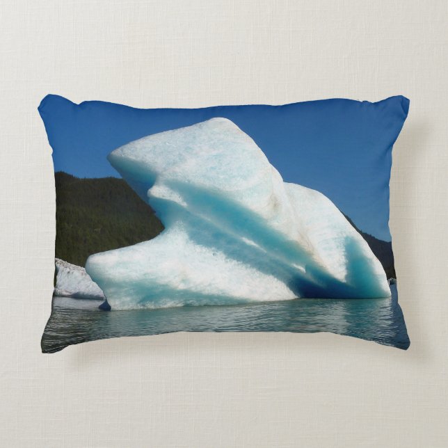 Isberg på Mendenhall Lake i Alaska Prydnadskudde (Framsidan)
