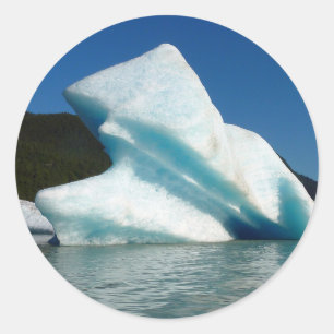 Isberg på Mendenhall Lake i Alaska Runt Klistermärke