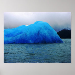 Isberg Upsala glaciär, Lago Argentina Poster