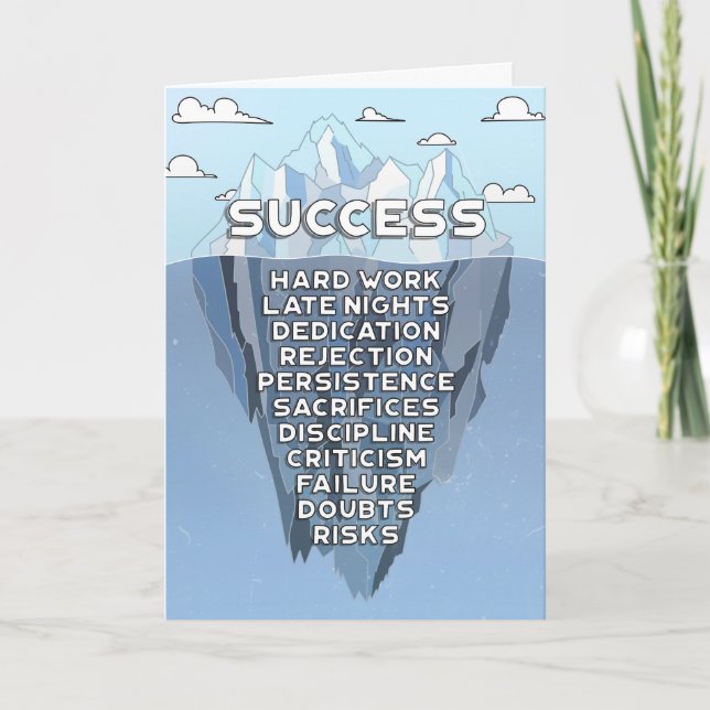 Isberget Framgångsberget Motivations Citat Kort (Framsida)