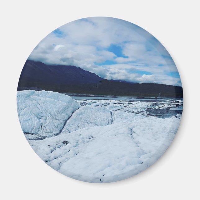 Isbergsscen med molnig himmel magnet (Framsidan)