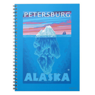 Isbergtvärsnitt - Petersburg, Alaska Anteckningsbok Med Spiral