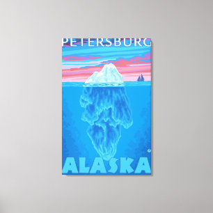 Isbergtvärsnitt - Petersburg, Alaska Canvastryck