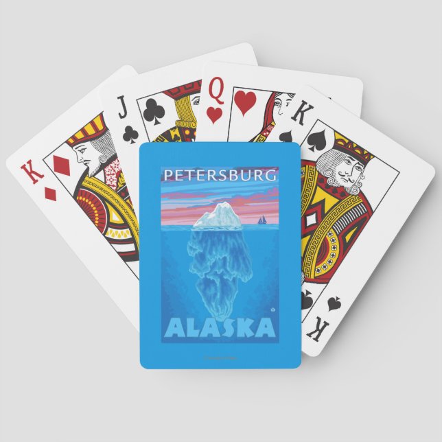 Isbergtvärsnitt - Petersburg, Alaska Casinokort (Baksidan)