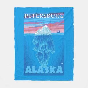 Isbergtvärsnitt - Petersburg, Alaska Fleecefilt