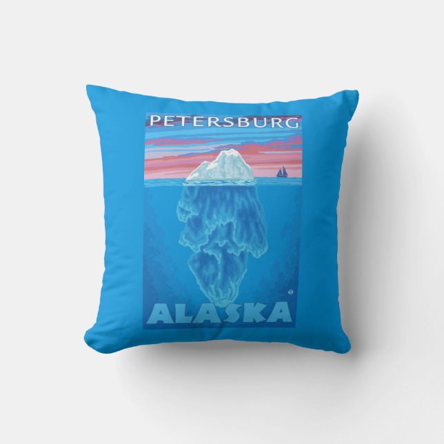 Isbergtvärsnitt - Petersburg, Alaska Kudde (Framsida)