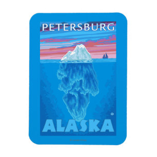 Isbergtvärsnitt - Petersburg, Alaska Magnet