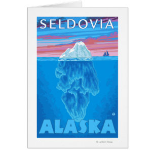 Isbergtvärsnitt - Seldovia, Alaska Hälsningskort