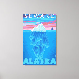 Isbergtvärsnitt - Seward, Alaska Canvastryck
