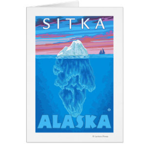 Isbergtvärsnitt - Sitka, Alaska Hälsningskort
