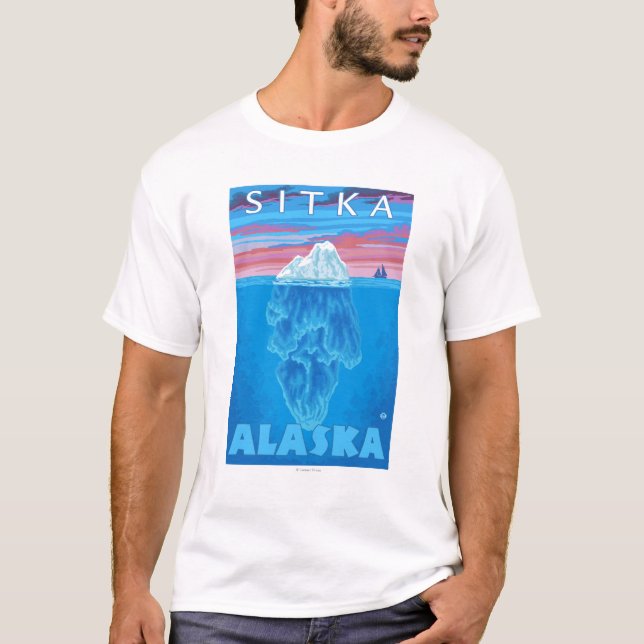 Isbergtvärsnitt - Sitka, Alaska Tee (Framsida)