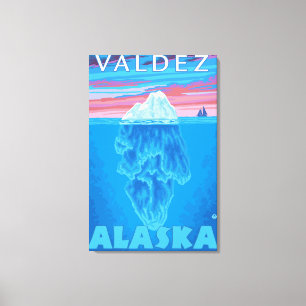 Isbergtvärsnitt - Valdez, Alaska Canvastryck