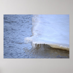 Isbildning med vattenaffisch poster