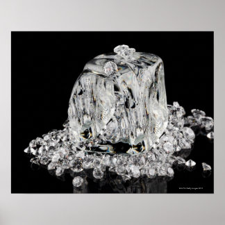 Isbitar smälter i diamanter poster