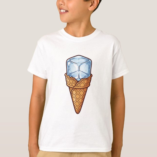 Isbitvåffelkon Godis för barn T Shirt (Framsida)