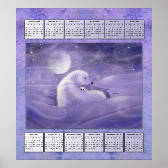 Isbjörn 2012 Årskalender Affisch (Framsidan)