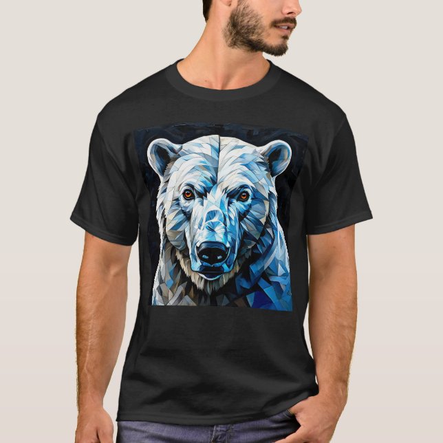 🐻‍❄️ Isbjörn Arktisk Glöd ❄️ Minimal Vinter T Shirt (Framsida)