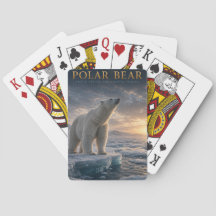 Isbjörn Arktiskt Havsis DJUR Pokerkort