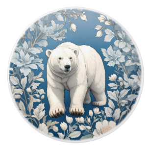 Isbjörn Blommig William Morris Inspirerad Knopp