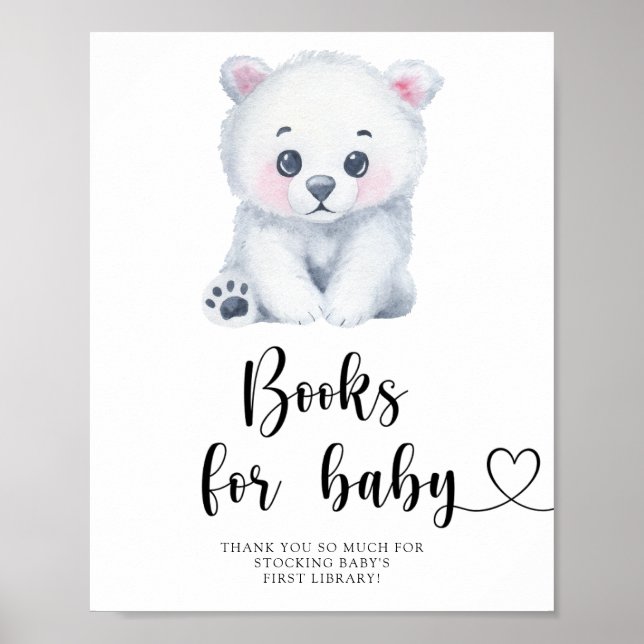 Isbjörn - bok för baby affisch (Framsidan)