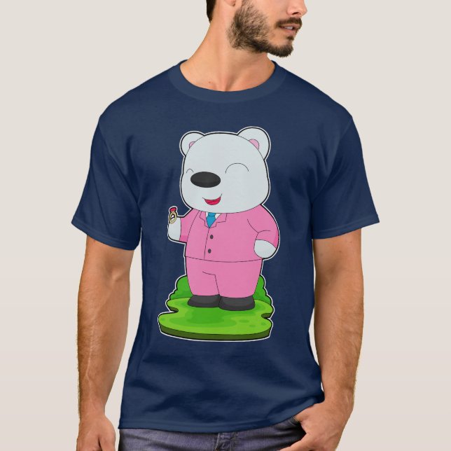 Isbjörn Brudgumme Bröllopsring Bröllop T Shirt (Framsida)