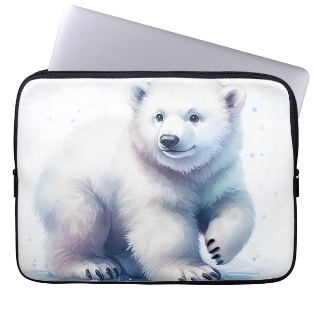 Isbjörn Cool Lugna & Obönhörlig Laptop Fodral (Framsidan)