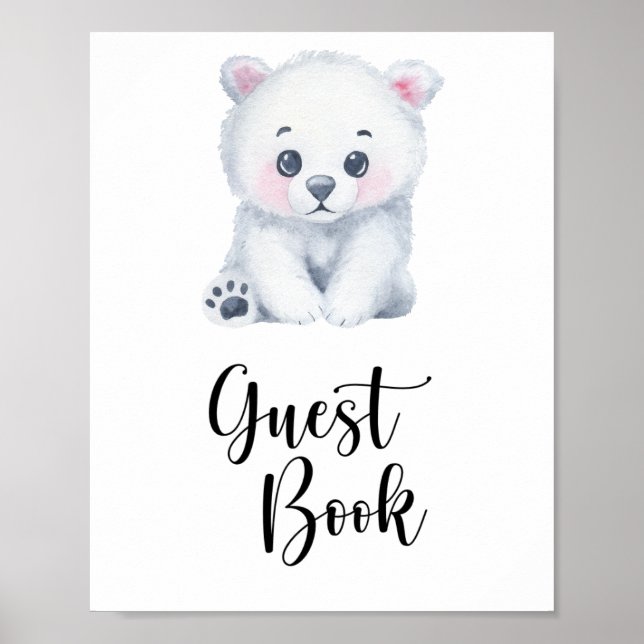 Isbjörn - gästbok poster (Framsidan)
