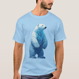 Isbjörn Gjord Av Isflak Står Hög I Arktis T Shirt